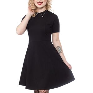 EUC Sourpuss Studded Collar Dress